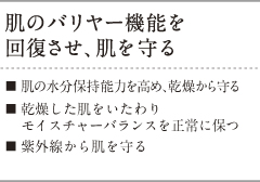 肌のバリヤー機能を回復させ肌を守る